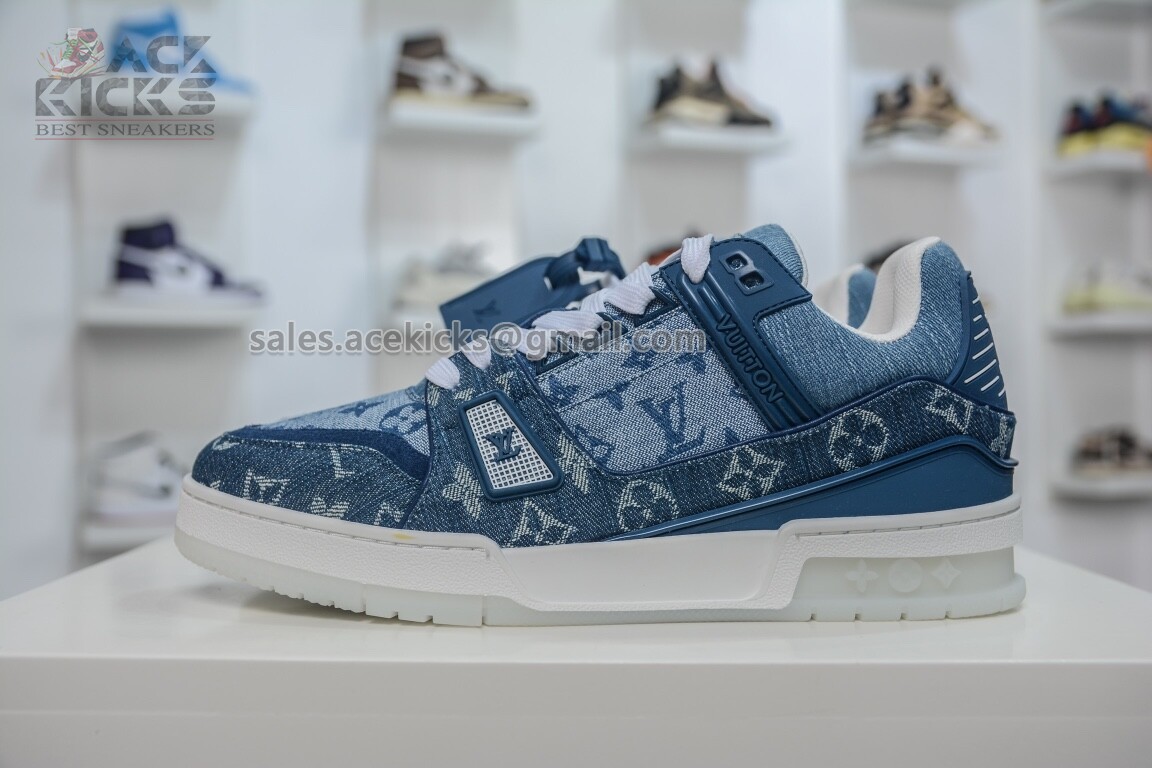 wsxc1654364354661_0 1:1 Best Edition Louis Vuitton Trainer Sneaker Denim Monogram Super Clone - Image 1