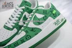 1:1 Best Edition Louis Vuitton Nike Air Force 1 Low By Virgil Abloh White Green Super Clone - Image 7